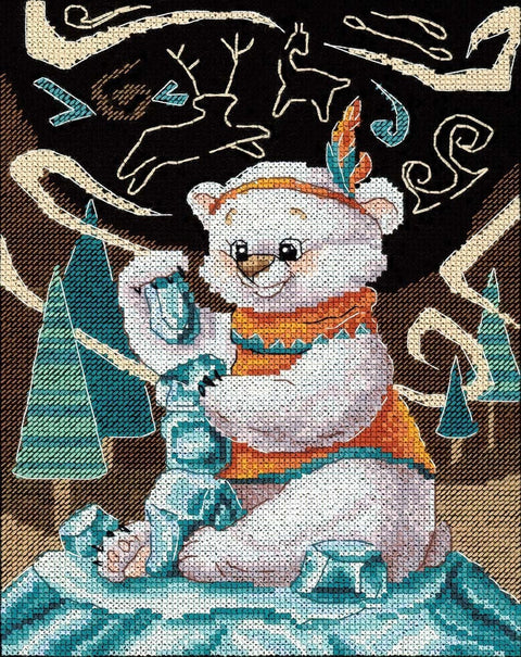 Komplektas siuvinėjimui kryželiu „Ledo bokštas“ 20×15 cm - kaSiulai.lt