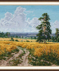Komplektas siuvinėjimui kryželiu „Rugpjūtis“ — Zweigart 18, 38×27 cm, PNK Kirov - kaSiulai.lt