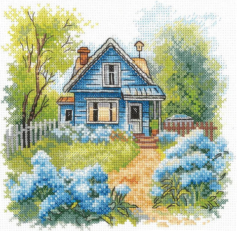 Komplektas siuvinėjimui kryželiu „Sodyboje“, 17,5×17 cm — mėgėjams - kaSiulai.lt