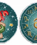 Komplektas siuvinėjimui kryželiu „Vėžys“ – Zodiako ženklas, puiki dovana - kaSiulai.lt