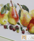 Kriaušių motyvo siuvinėjimas kryželiu, Aida 14, 36×27 cm, 33 spalvų - kaSiulai.lt