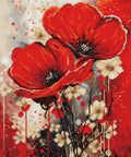 Kryželiu siuvinėjimo komplektas „Aguonų šokis“ 22×32 cm - kaSiulai.lt