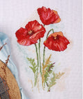 Kryželiu siuvinėjimo komplektas „Akvarelinės aguonos“ - kaSiulai.lt