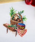 Kryželiu siuvinėjimo komplektas „Grybų sezonas“, 13×11 cm — žavinga dovana - kaSiulai.lt