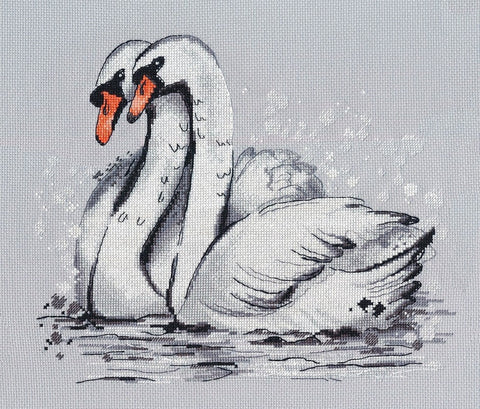Kryželių siuvinėjimo komplektas „Ištikimybė“, Aida 16 ct, 26×23 cm, 10 spalvų - kaSiulai.lt
