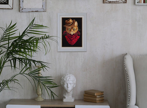 Kryželiu siuvinėjimo komplektas „Kaubojus Bėglys“ – detalus, dovanai - kaSiulai.lt