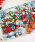 Kryželiu siuvinėjimo komplektas „Linksmas orkestras“, 25×32 cm - kaSiulai.lt