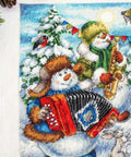 Kryželiu siuvinėjimo komplektas „Linksmas orkestras“, 25×32 cm - kaSiulai.lt
