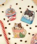 Kryželiu siuvinėjimo komplektas — mielos katės magnetukai šaldytuvui - kaSiulai.lt