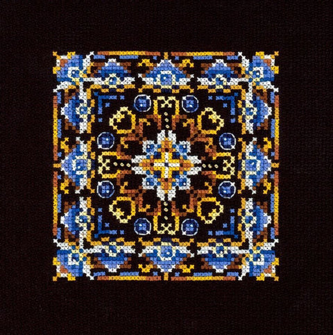Kryželiu siuvinėjimo komplektas „Persiški motyvai“ 11×11 cm - kaSiulai.lt