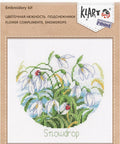Kryželiu siuvinėjimo komplektas „Snieguolės“ – švelnus gėlių motyvas - kaSiulai.lt