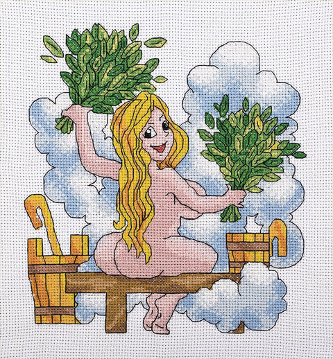 Kryželiu siuvinėjimo komplektas „Sveikame kūne – sveika siela“ — ideali dovana - kaSiulai.lt