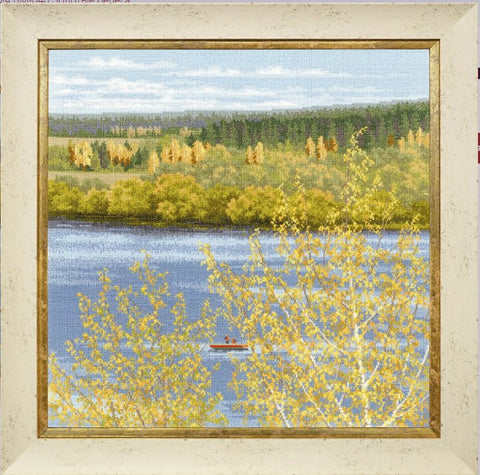 Kvadratinis siuvinėjimo komplektas „Auksinės pakrantės“, 36,8×36,8 cm - kaSiulai.lt