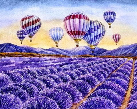 Deimantinės mozaikos rinkinys „Levandų diena“ 50 x 40 cm
