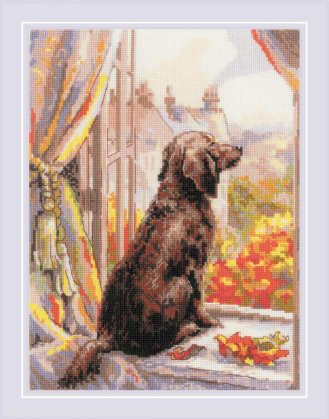 RIOLIS siuvinėjimo rinkinys „Let's go for a walk!“ Nr.2256 — 18×24 cm, 19 spalvų