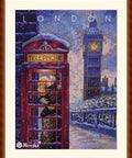 Londonas — siuvinėjimo komplektas Aida 16 (Zweigart cappuccino) 33×24,5 cm, 35 DMC spalvų - kaSiulai.lt