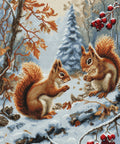 Luca - S komplektas siuvinėjimui kryželiu „Voverių džiaugsmas“, 21×32 cm - kaSiulai.lt