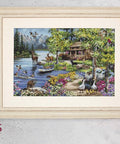 Luca - S — Namelis prie ežero, siuvinėjimas kryželiu 51×34 cm (pažengusiems) - kaSiulai.lt