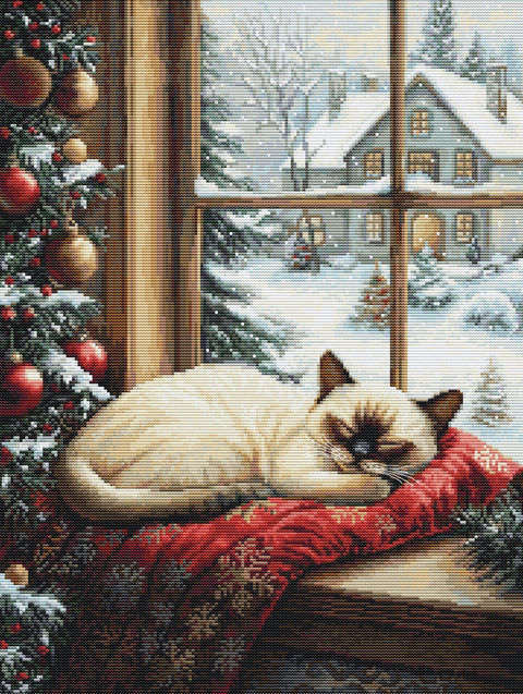 Luca - S siuvinėjimo komplektas kryželiu „Žiemos miegas“ 29×40 cm - kaSiulai.lt