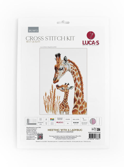 Luca - S siuvinėjimo komplektas „Susitikimas su boružėle“, 20×29 cm - kaSiulai.lt