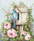 Luca-S siuvinėjimo rinkinys Bird House & Roses SB2352 21.5x27cm - kaSiulai.lt