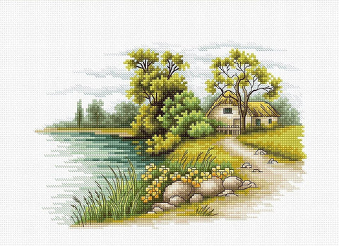 Luca-S siuvinėjimo rinkinys Landscape with a Lake SB2283 20x14cm - kaSiulai.lt