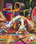 Luca - S skaičiuojamo siuvinėjimo komplektas „Puppy Picasso“ 40×29 cm - kaSiulai.lt