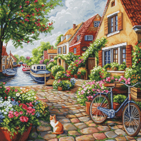Luca‑S siuvinėjimo komplektas „Vasaros žydėjimas“, 35×35 cm - kaSiulai.lt