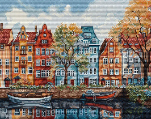 Luca‑S skaičiuoto kryžiuko komplektas „Kopenhaga“, 30×24 cm - kaSiulai.lt