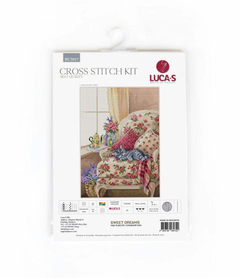 Luca‑S "Sweet Dreams" siuvinėjimo komplektas kryželiu, 24×33 cm - kaSiulai.lt