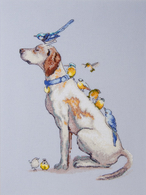 Charivna Mit siuvinėjimo rinkinys kryželiu „Gynėjas“ Aida 16, Madeira 27 spalvų 23,5×32 cm