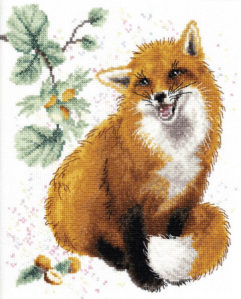Charivna Mit siuvinėjimo kryželiu rinkinys „Lapė“ — Aida 16, 18×22 cm, 28 Madeira spalvų