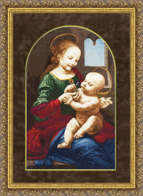 Siuvinėjimo rinkinys „Madonna Benua“ S/MK028, Golden Fleece, 16 ct kreminė Zweigart aida, Madeira siūlai, 54,6x34 cm