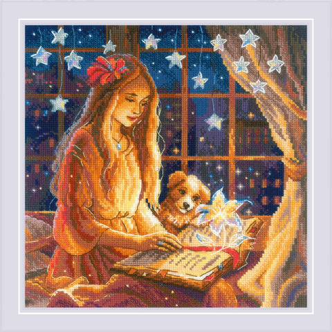 RIOLIS siuvinėjimo rinkinys Magic Book Nr.2262 — 25×25 cm, 26 spalvų vilnos/akrilo siūlai