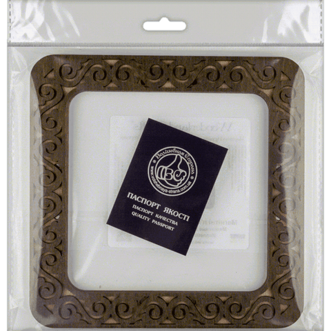 Magnetinis siuvinėjimo rėmelis iš natūralios medienos 14×14 cm – skirtas plokščioms medžiagoms