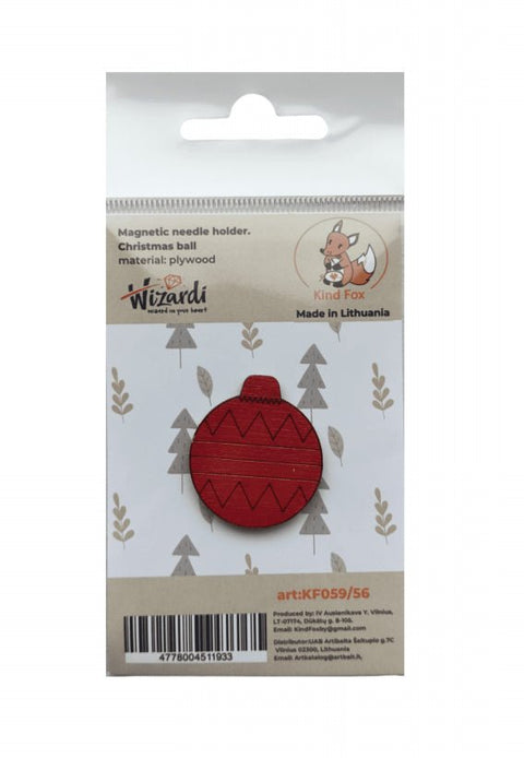 Magnetinis siuvimo adatų laikiklis „Kalėdinis burbulas“ KF059/56 - kaSiulai.lt
