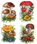 Magnetinis siuvinėjimo komplektas „Grybų krepšelis“, Aida 14, 9×6 cm - kaSiulai.lt