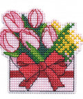 Magneto siuvinėjimo komplektas „Sveikinimai“ 7×7 cm, 10 spalvų - kaSiulai.lt