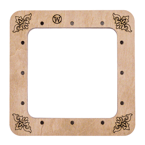 Medinis magnetinis siuvinėjimo rėmelis 10×10 cm – kietiems/plokštiems paviršiams (Wonderland Crafts)