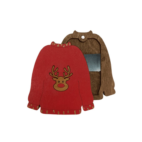 Medinė adatinė dėžutė „Kalėdinis megztinis“ KF056/81 - kaSiulai.lt