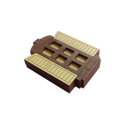 Medinė adatų dėžutė „Geltonas langas“ KF056/62 - kaSiulai.lt