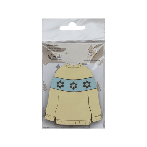 Medinė adatų dėžutė „Geltonas megztinis“ KF056/80 - kaSiulai.lt