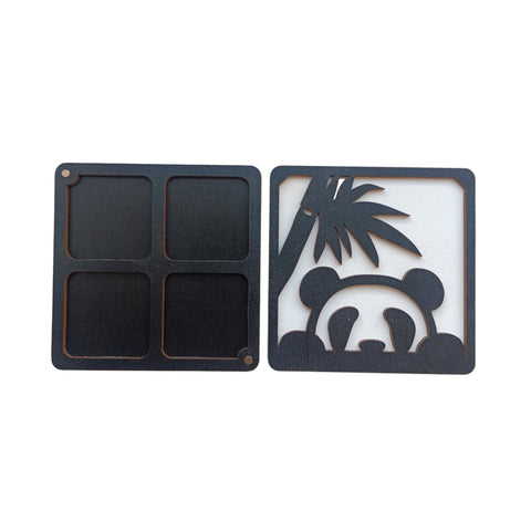 Medinė dėžutė „Panda“ KF057/29 — 3 mm fanera, 10×10×1,2 cm - kaSiulai.lt