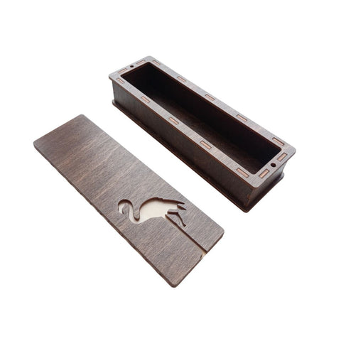 Medinė dėžutė su flamingais KF057/50 - kaSiulai.lt