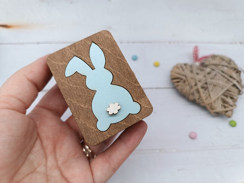 Medinė dėžutė su triušeliu KF057/31 - kaSiulai.lt