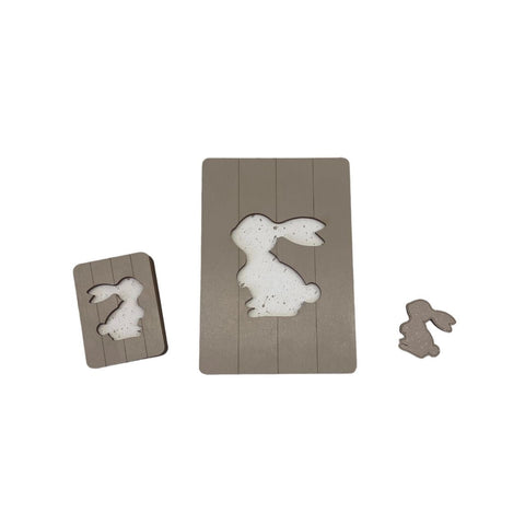 Medinė dėžutė su žirklių dėklu „Zuikis“ KF057/14 - kaSiulai.lt