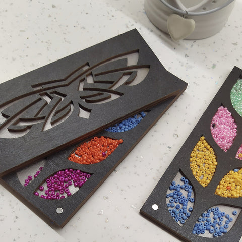 Medinė dviejų lygių karoliukų dėžutė „Pilko rašto“ – KF027/10 - 2 - kaSiulai.lt