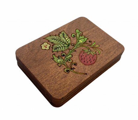 Medinis adatų dėklas „Polisander“ — rankų darbo tapyba, KF056/6 - kaSiulai.lt