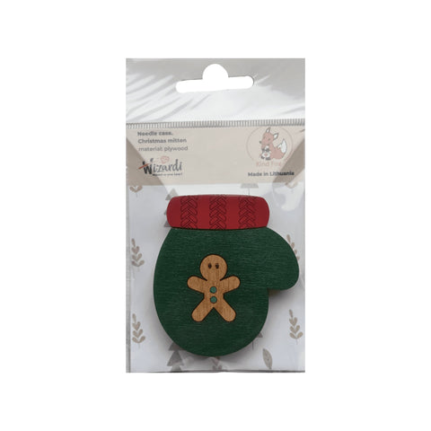 Medinis dėklas adatoms „Kalėdinė pirštinė“ KF056/83 - kaSiulai.lt