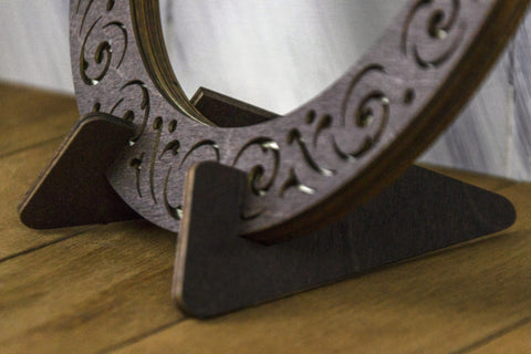 Medinis magnetinis siuvinėjimo lankelis 18 cm — wenge (premium) - kaSiulai.lt